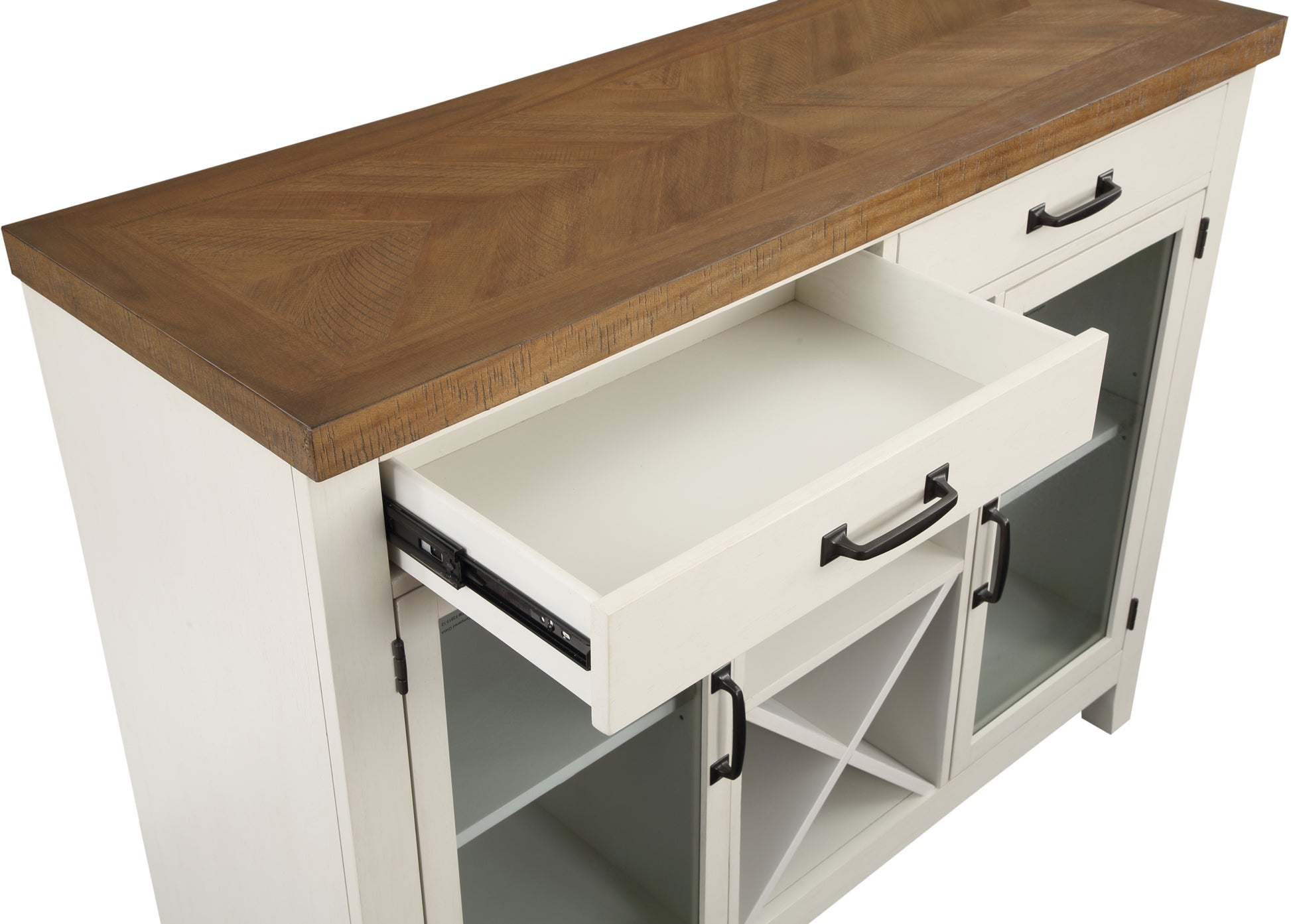 Hyland Server Brown White Wood