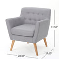 Club Chair Light Grey Fabric