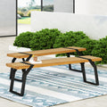 Zora Bench,Set Of 2 Teak Black Wood