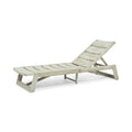 Maki Chaise Lounge Set Of 2 Grey Metal & Wood