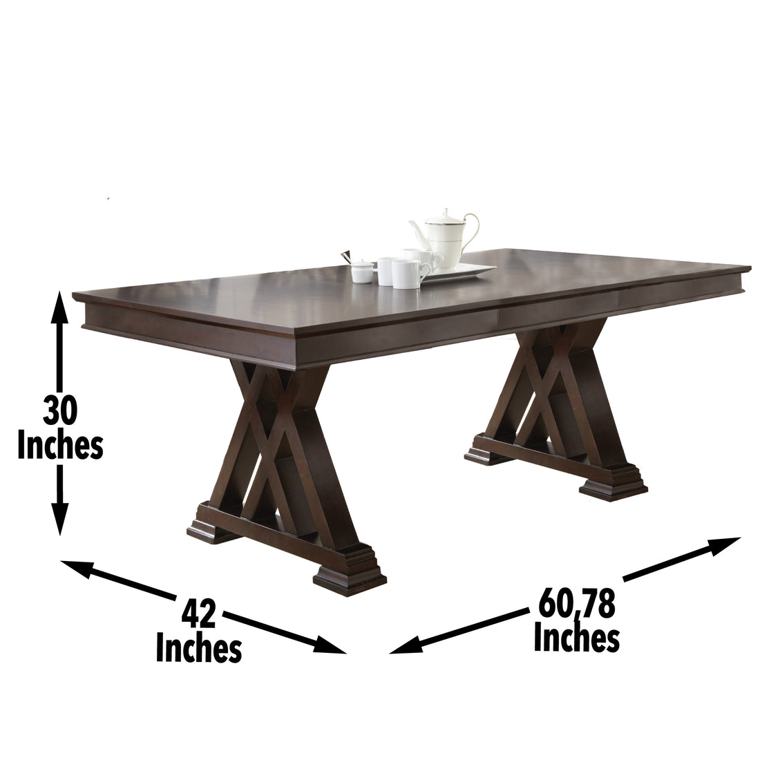 Adrian Dining Table Dark Brown Dark Brown Wood