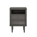 2 Drawer Nightstand Grey Mdf