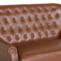 Oversizefaux Leather Recliner Light Brown Light Brown Pu