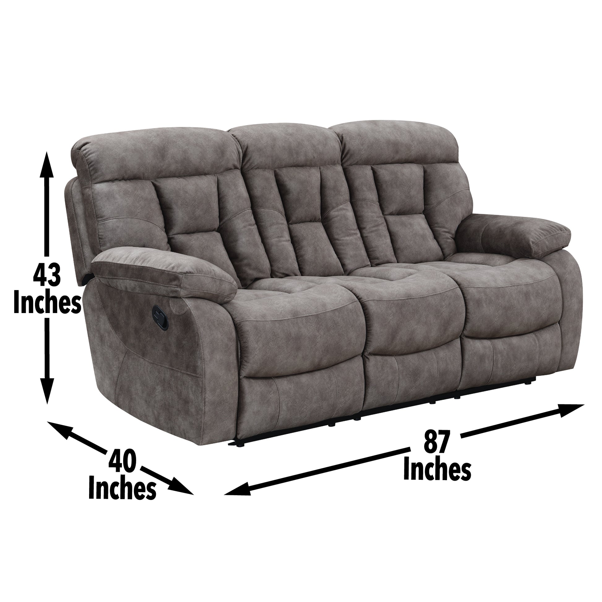 Bogata Sofa And Loveseat Set Dark Gray Dark Gray Wood 5 Seat