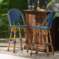 Barstool Blue Wicker