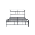 Queen Size Metal Bed Charcoal Grey Iron
