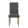 Dining Chair Mp2 Set Of 2 Charcoal Fabric