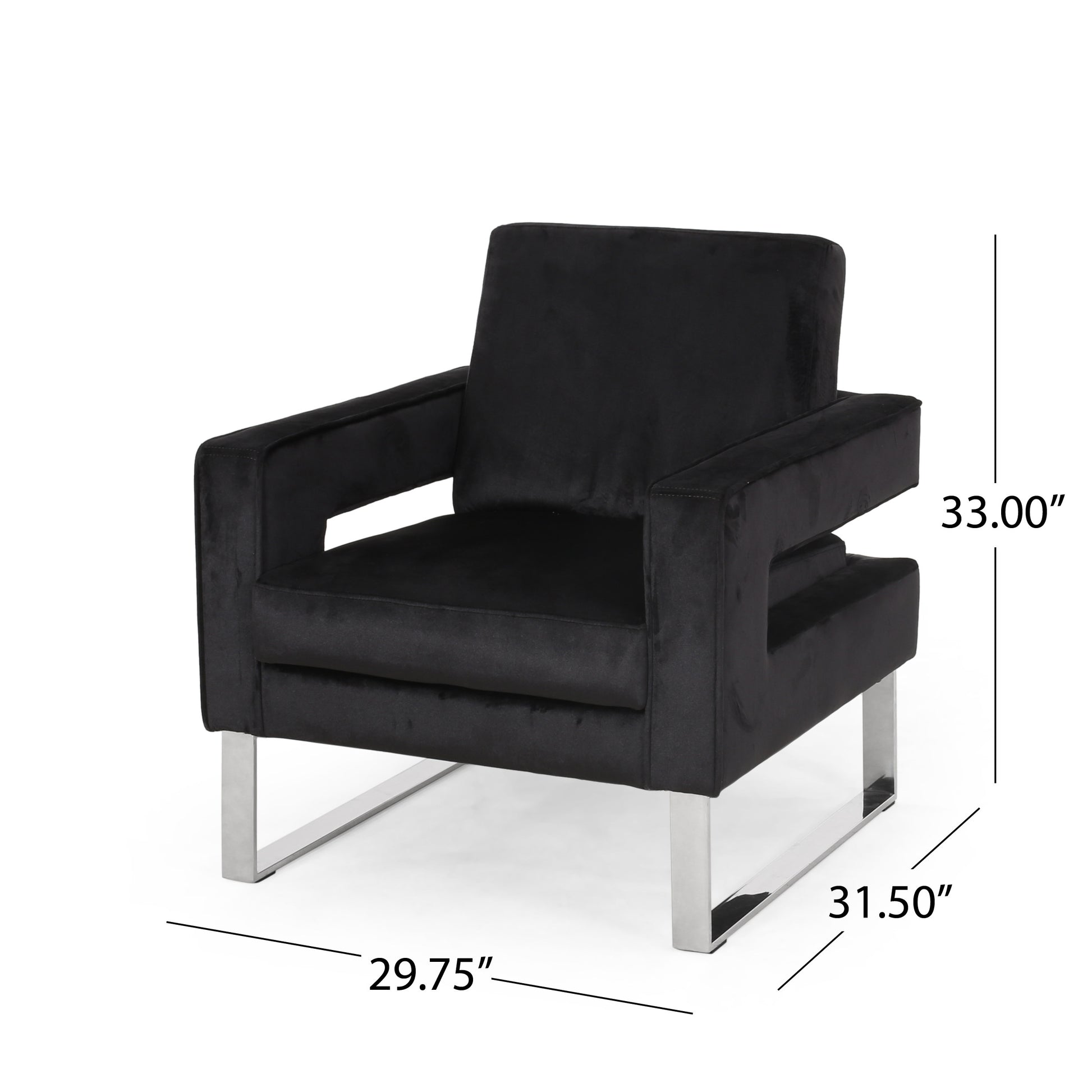 Arm Chair Black Velvet