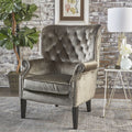 Club Chair Grey Velvet