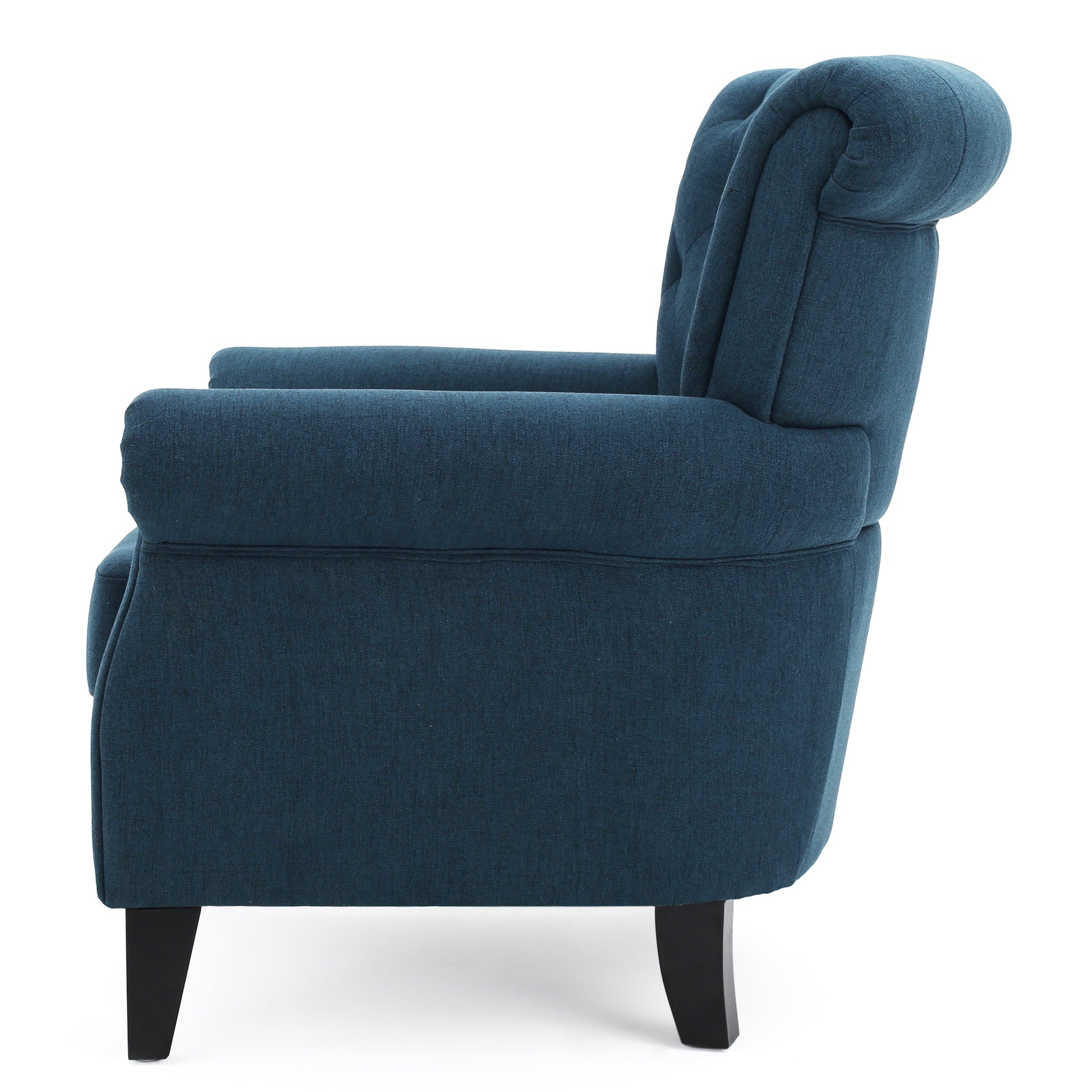 Springfield Tufted Chair Navy Blue Fabric