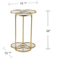 Shirland Geometric Accent Table Gold Iron