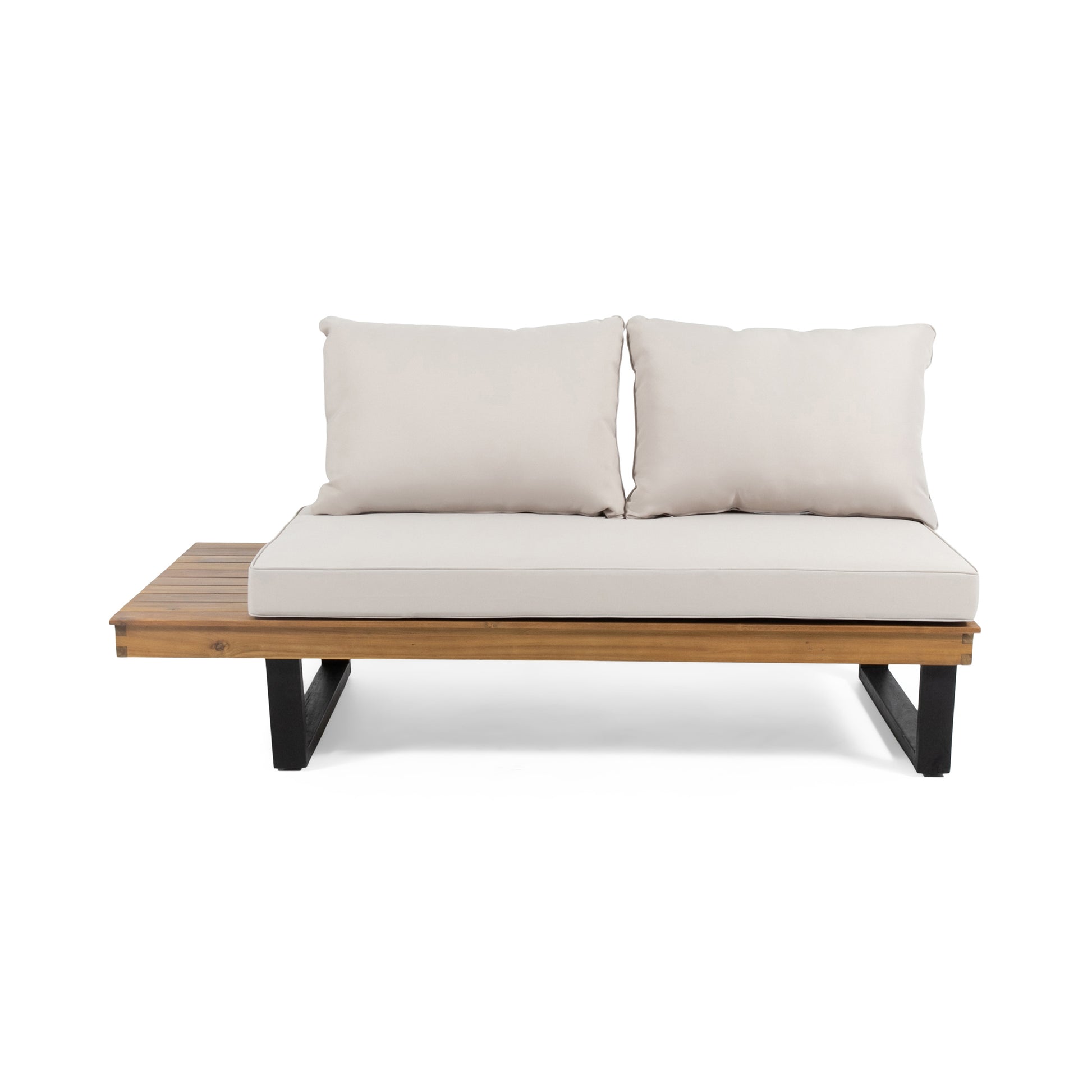 Sebastian 2 Seater Sofa Left Side Beige Acacia Wood