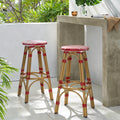 Barstool Red Wicker