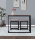 Yukon 3 Piece Counter Bar Set Dark Brown Dark Brown Wood