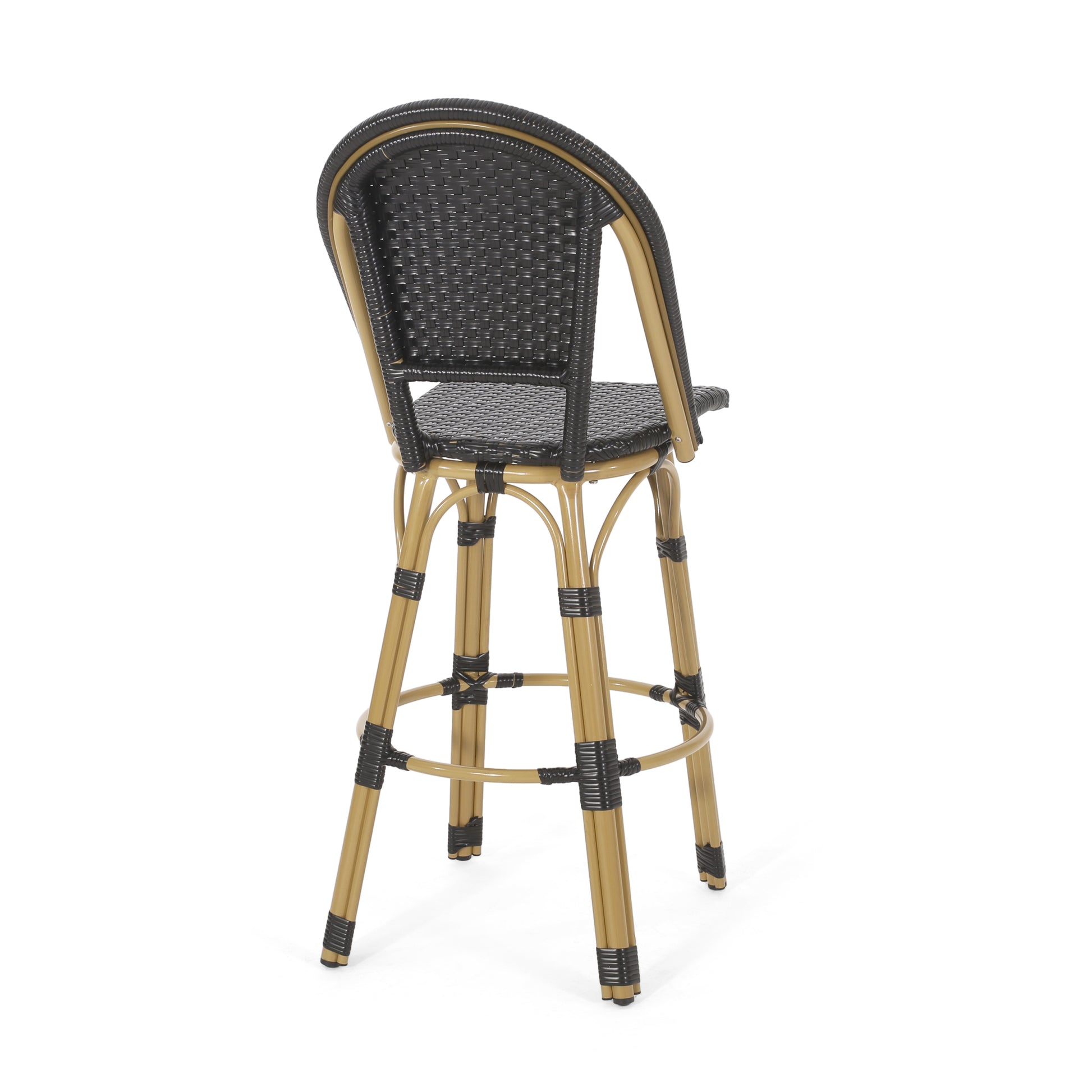 Barstool Black Wicker