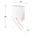 Campaign Tall Bar Cabinet W Storage White Mdf