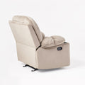 Luxurious Manual Recliner Chair In Coffee, Skin Friendly Fabric, Dual Cup Holders Coffee Fabric