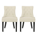 Cheney Dining Chair Kd Mp2 Set Of 2 Beige Fabric