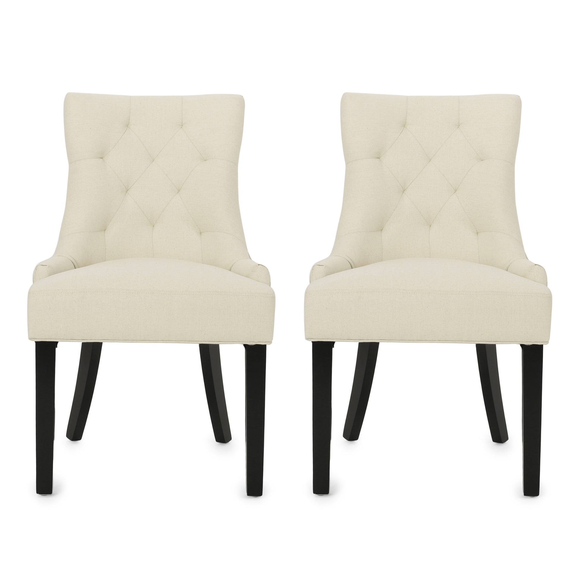 Cheney Dining Chair Kd Mp2 Set Of 2 Beige Fabric