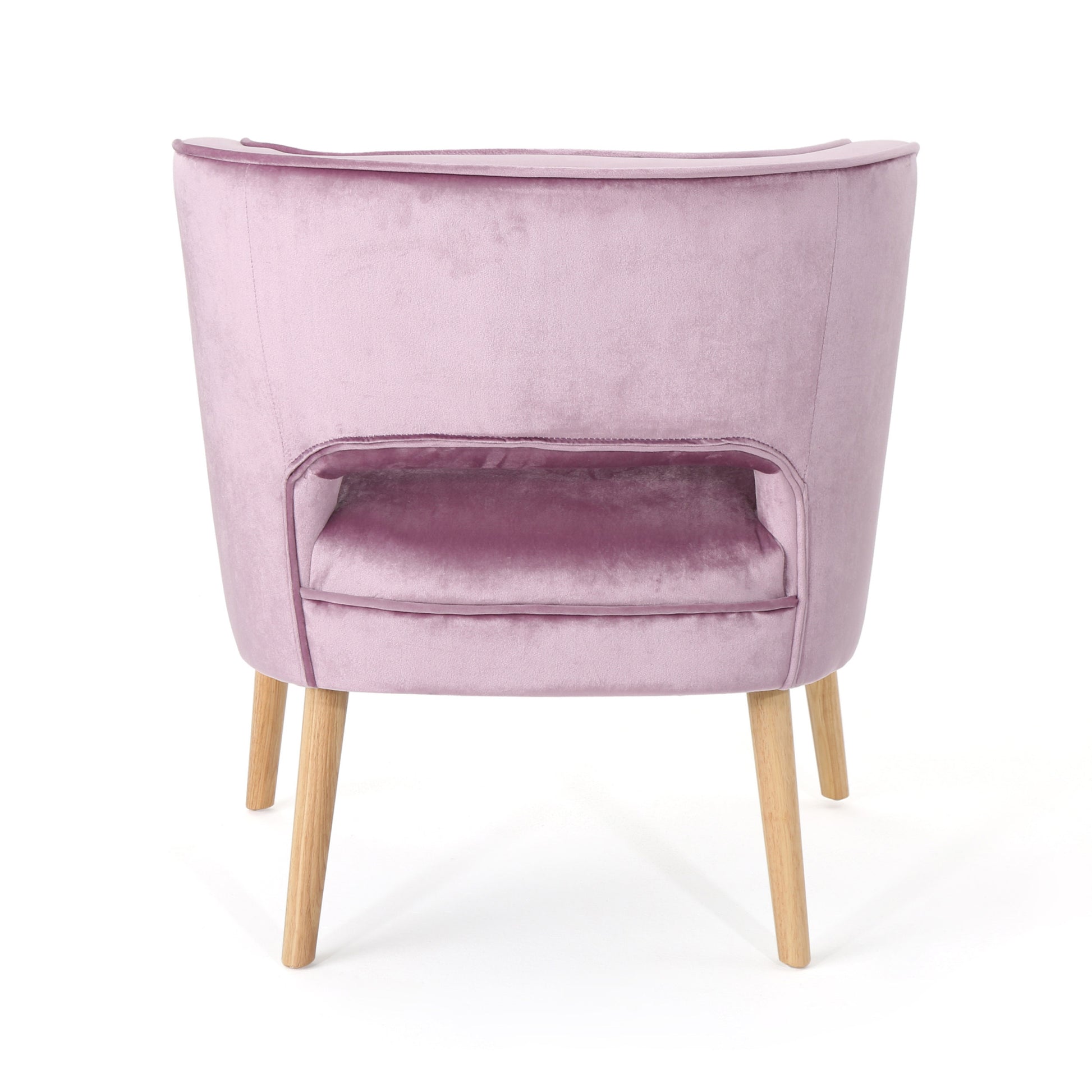 Michaela Mid Century Velvet Tufted Accent Chair, Light Lavender Lavender Purple Velvet