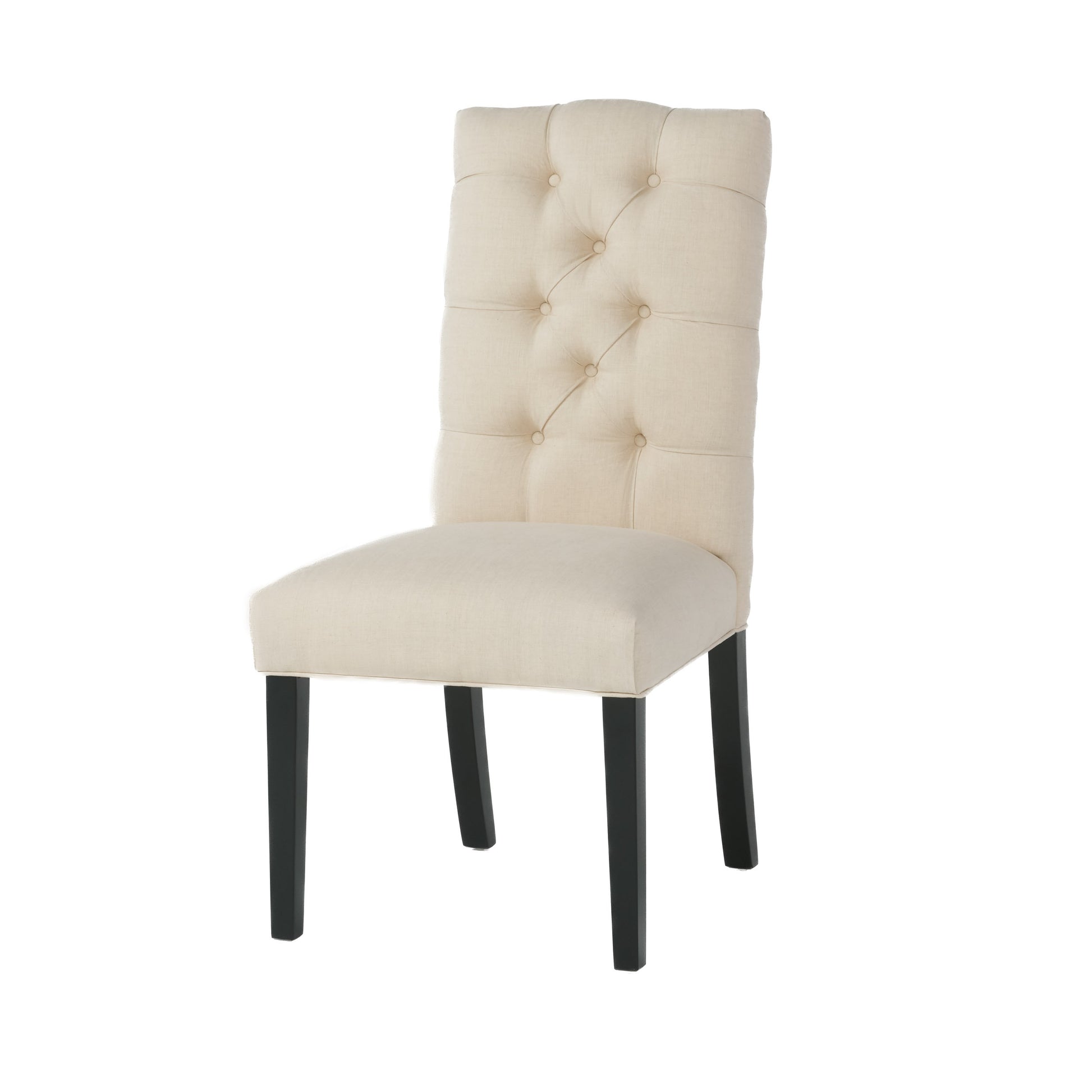 Harding Kd Tuft Dining Chair Natural Fabric