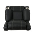 Glider Recliner With Steel Cup Holders Black Pu