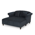 Seat Chaise Lounge Charcoal Fabric