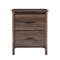 Toolless Assembly Nightstand Brown Mdf