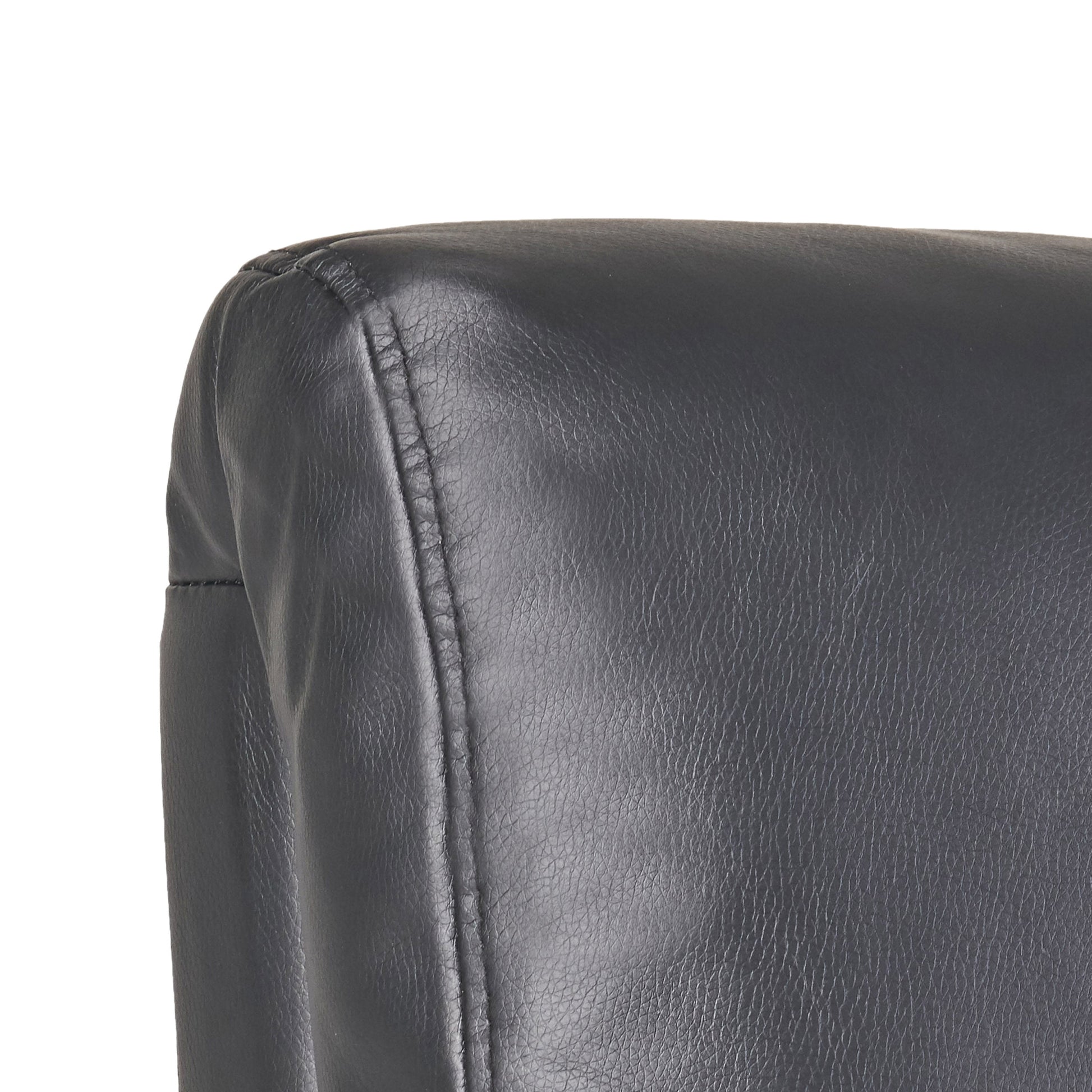 26" Wide Faux Leather Manual Standard Recliner Black Pu