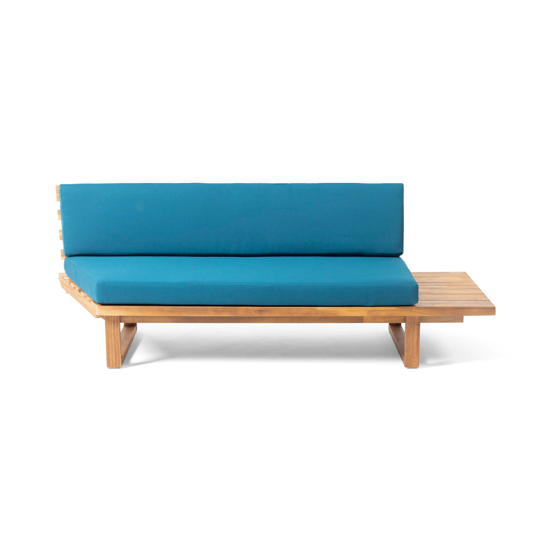 Mirabelle 2 Seater Sofa Right, Teal Teal Acacia Wood