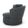 Swivel Club Chair Charcoal Fabric