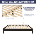 Nix Queen Platform Bed Black Queen Black Wood