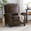 Push Rack Recliner Brown Pu