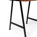 Wood & Iron End Table Natural Wood Metal