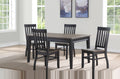 Farmhouse 5Pc Dining Set: Two Tone Finish, Cottage Style Table, Schoolhouse Chairs, Perfect For Gathering Brown Wood