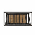 Wine Rack Black Natural Mdf Metal