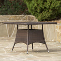 Corsica Sq Dining Table Brown Polyethylene