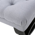 Hilton Ottoman Light Grey Fabric