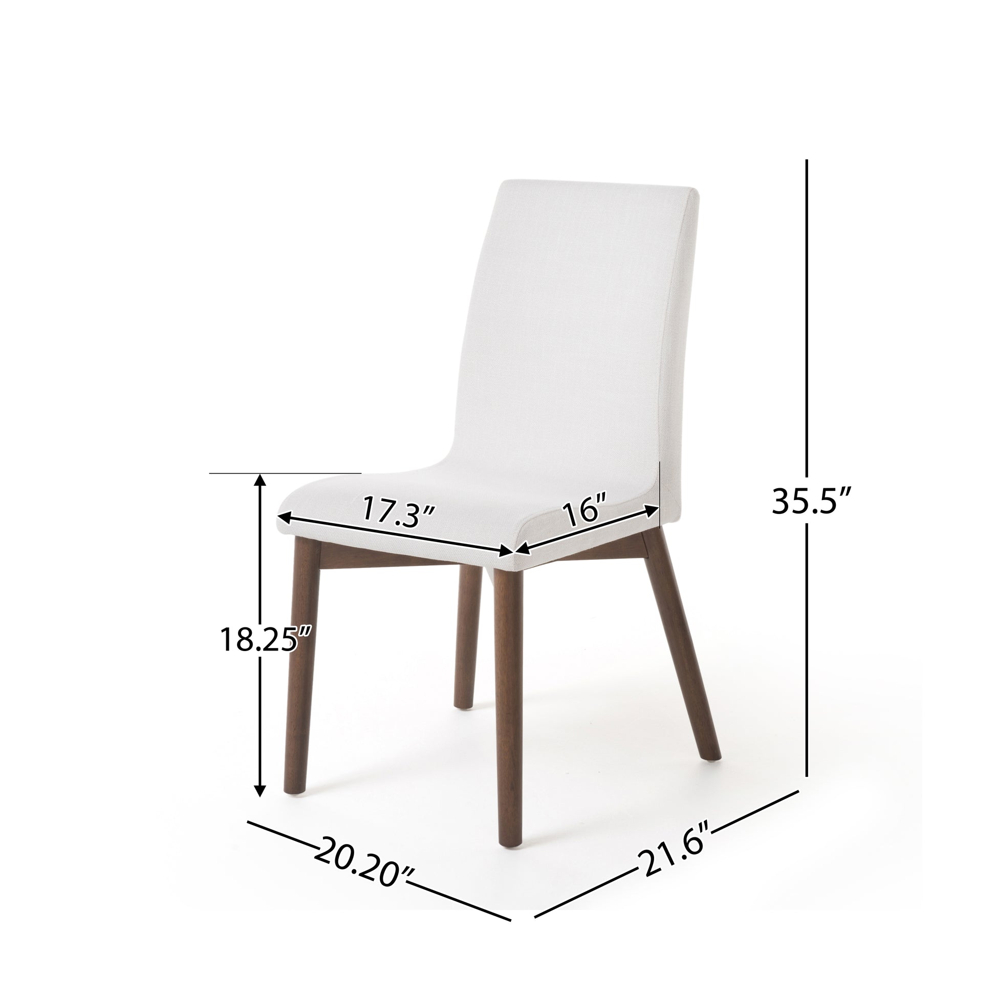 Dining Chair Set Of 2 Light Beige Fabric