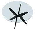 Amalie Round Dining Table Black Black Wood