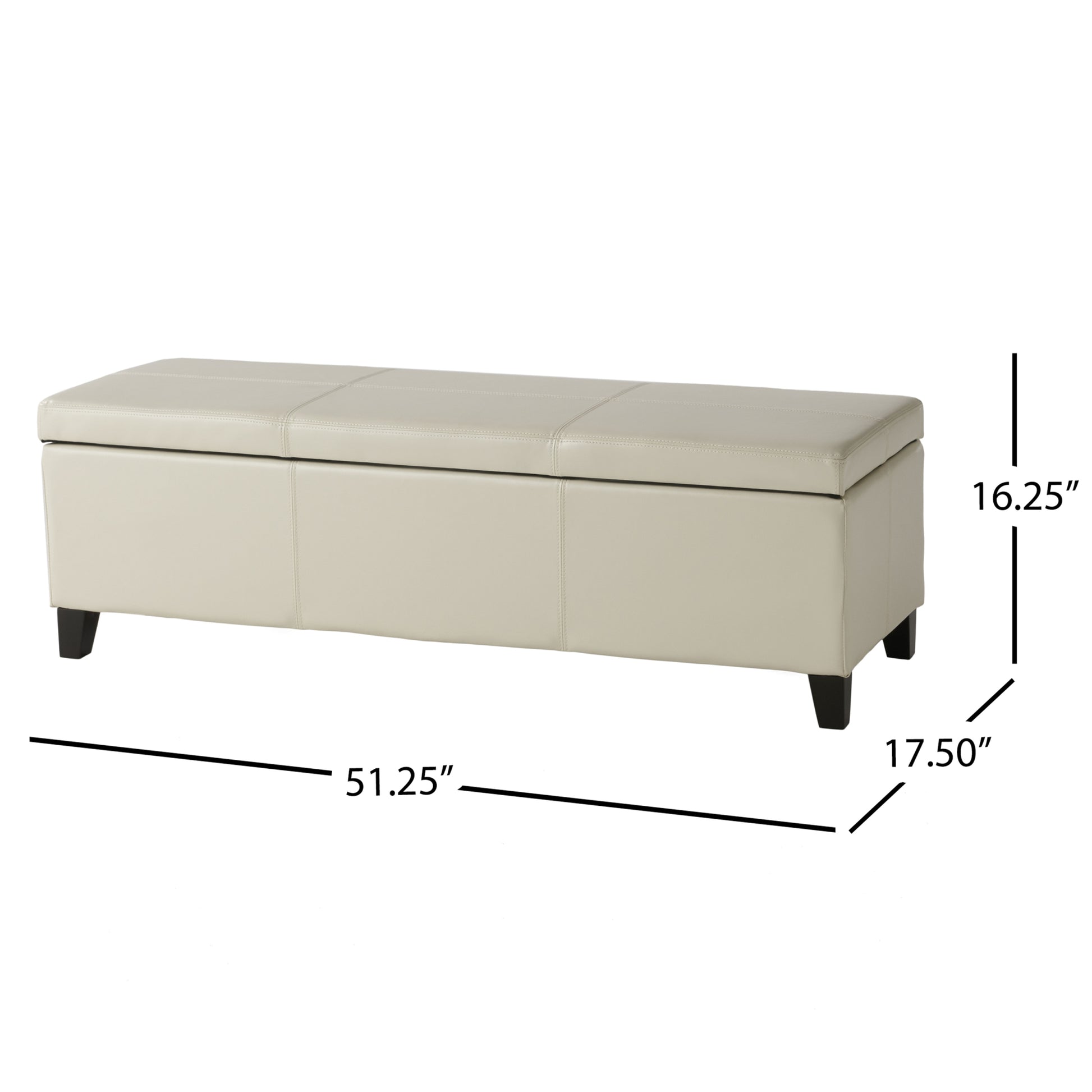 Glouster Storage Ottoman V2 Ivory Pu