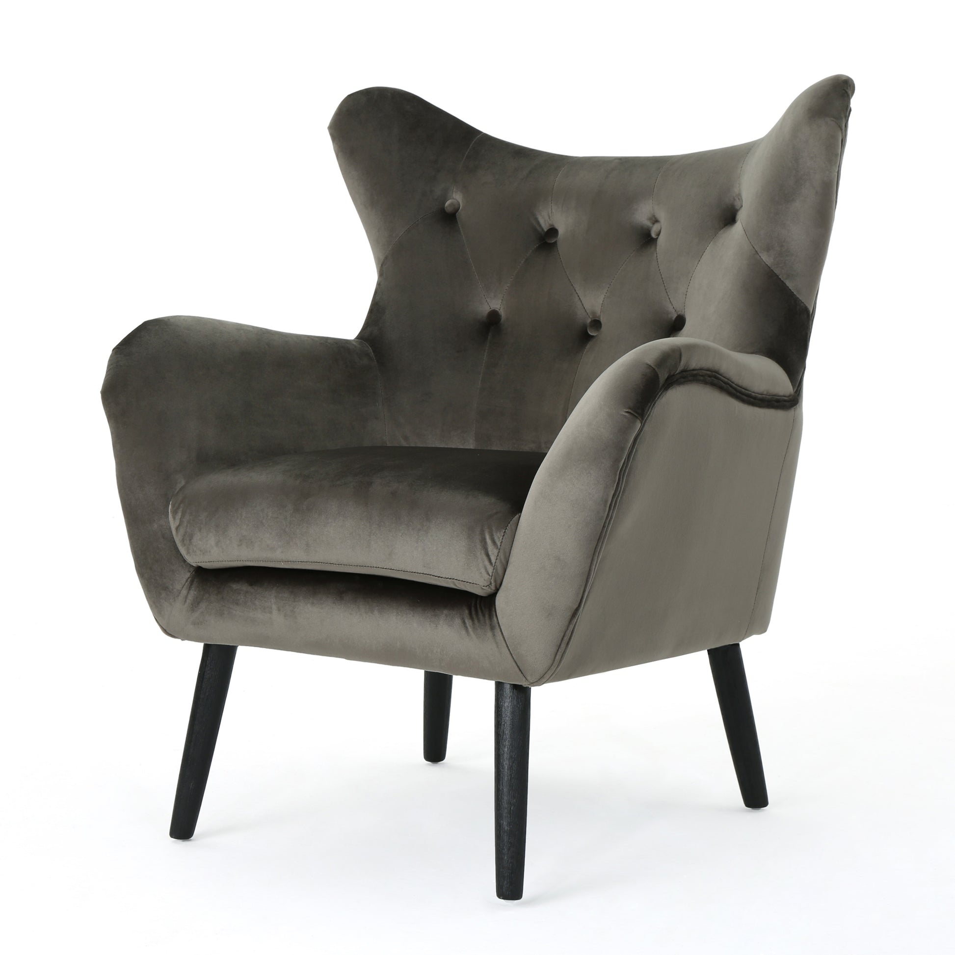 Arm Chair Grey Velvet