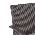 Cordoba Kd Pe Wicker Dining Chair Set Of 2 Pcs Grey Pe Rattan Iron Waterproof Fabric