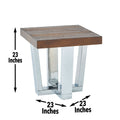 Laredo Side Table Brown Brown Wood