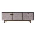 Enderly Media Console W Storage Light Gray 60 69 Inches Mdf