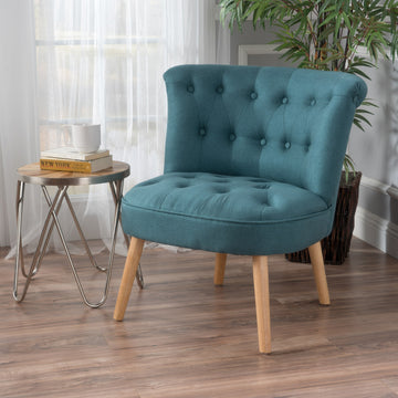 Bordeaux Tuft Chair Teal Fabric