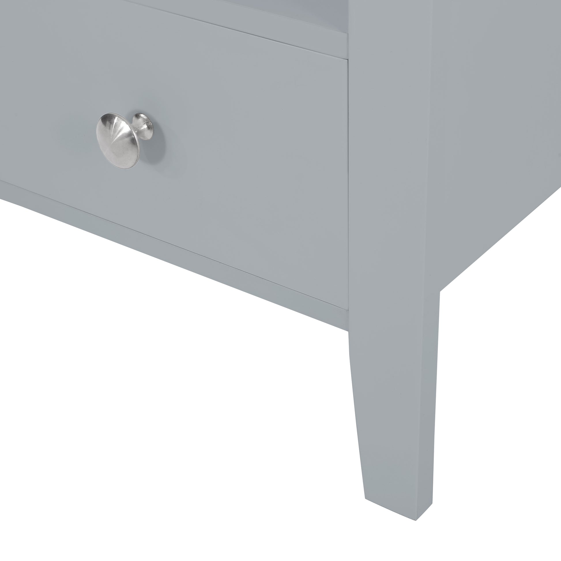 2 Drawer Storage Rack Gray Mdf