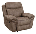 Nashville Glider Recliner Light Brown Light Brown Faux Leather