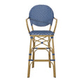 Barstool Navy Blue Wicker