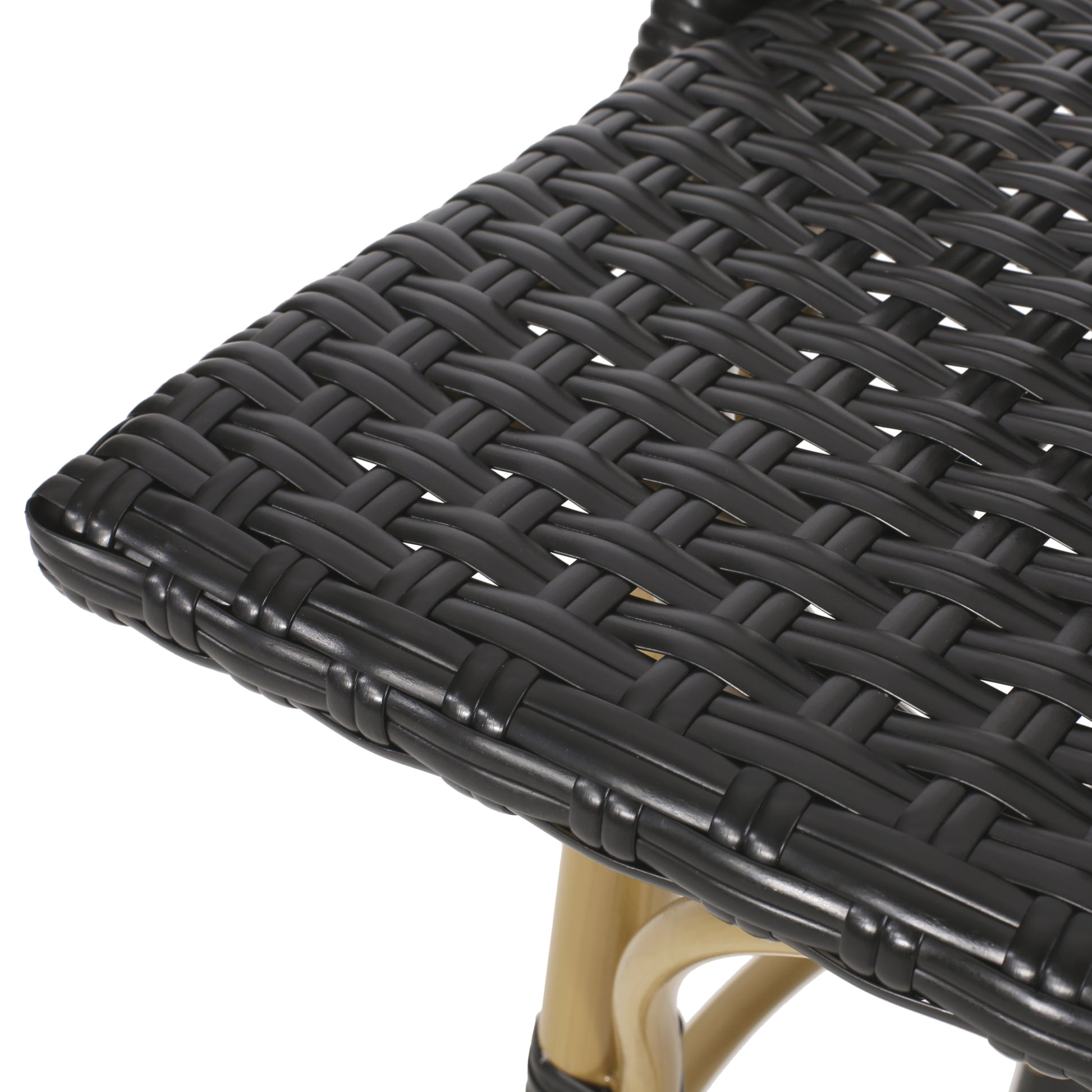 Barstool Black Wicker